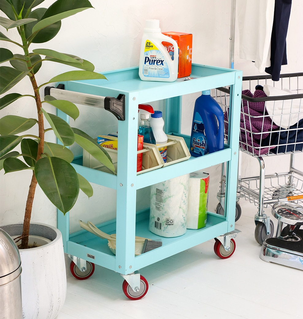 METAL TOOL CART SAX BLUE