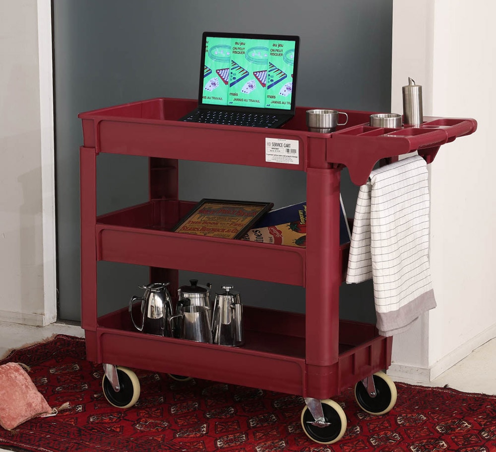 HD SERVICE CART BURGUNDY