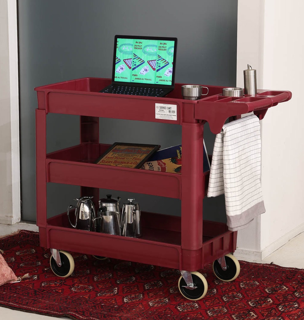 HD SERVICE CART BURGUNDY