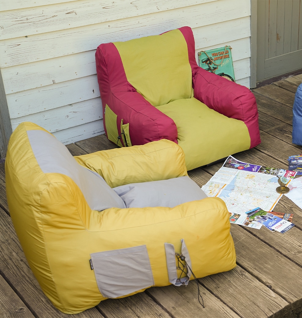 GARDEN SOFA SAND YELLOW/DARK GRAY