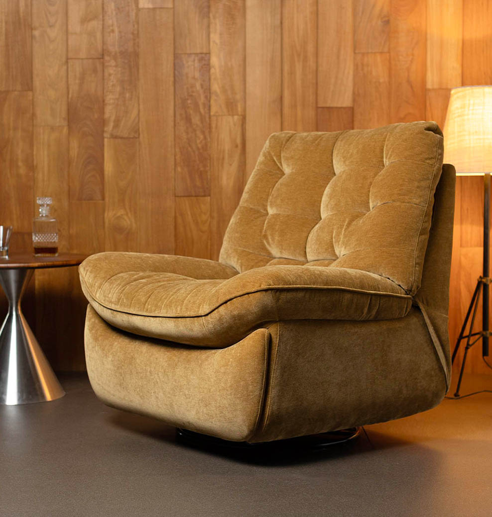 ELECTRIC RECLINING SOFA 1P TERRACOTTA
