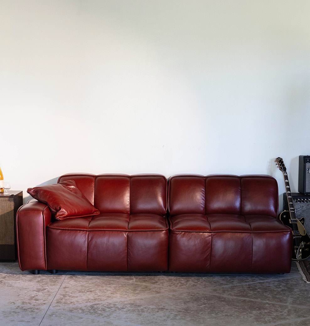 MODULE LEATHER SOFA ARM LESS