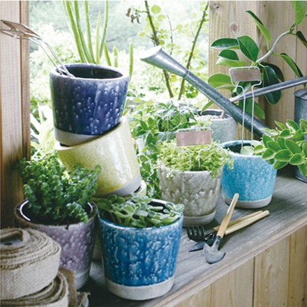 COLOR GLAZED POT